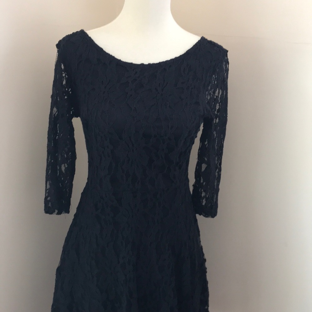 Lush Black Lace Cocktail Dress